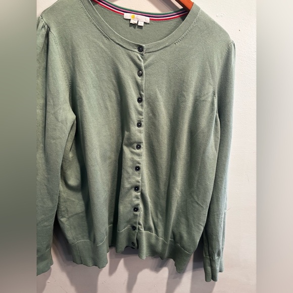 Boden Sage Green Button-Up Cardigan cottagecore fall country office casual - Picture 11 of 16